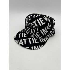 Wattie Ink 10 Era Snapback Hat Black White All Over Logo Number Patch